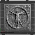 Người Vitruvius (Vitruvian Man) của Da Vinci – bản in 3D - Thumbnail 1
