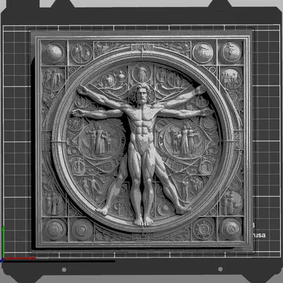 Người Vitruvius (Vitruvian Man) của Da Vinci – bản in 3D