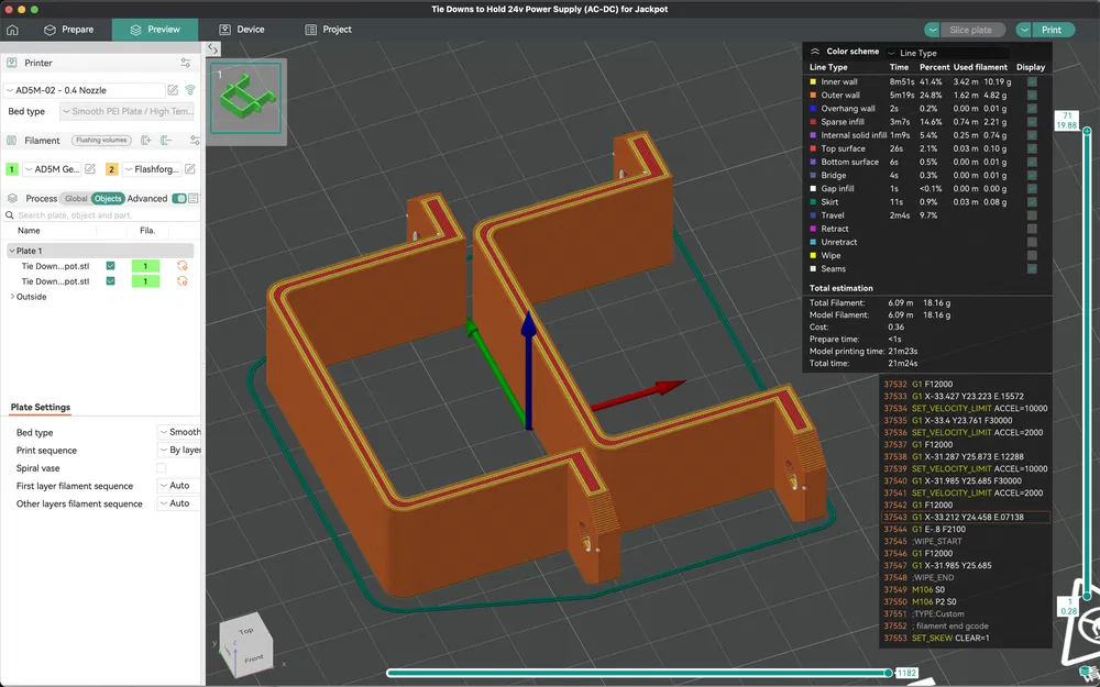 LowRider v4 CNC - Đai giữ cố định nguồn 24V vào lower strut plate gantry - Image 3