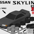 Nissan Skyline GTR R32 “Godzilla” Kit Card (tỉ lệ 1:24) - Thumbnail 1