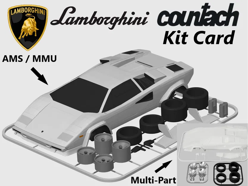 Lamborghini Countach Kit Card (Wolf of Wall Street & Cannonball Run) - Image 1