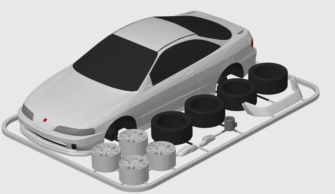 Kit Card Honda Integra Type R (DC2 JDM) – Mô hình lắp ráp in 3D - Image 2