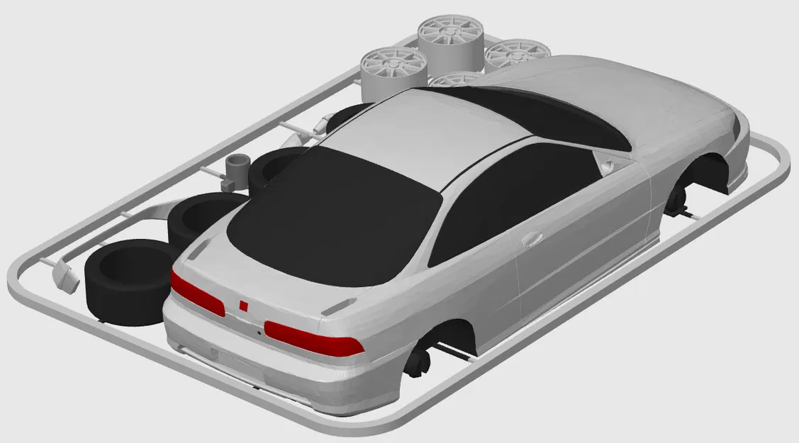 Kit Card Honda Integra Type R (DC2 JDM) – Mô hình lắp ráp in 3D - Image 3