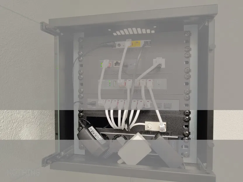 Ngàm rack 10" cho Philips Hue Bridge + lỗ đi dây (Cablehole) - Image 2