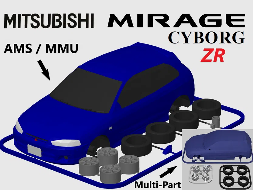 Kit Card Mitsubishi Mirage Cyborg ZR (Colt CJ0 / Mirage MK5) - Thẻ lắp ráp - Image 1