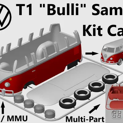 VW T1 Bus Samba “Bulli” Kit Card – Mô hình lắp ráp