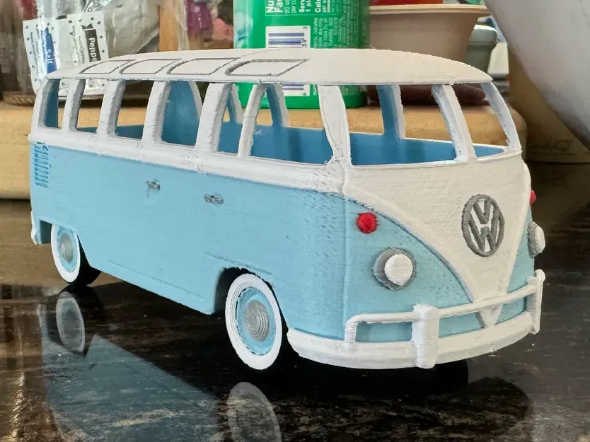 VW T1 Bus Samba “Bulli” Kit Card – Mô hình lắp ráp - Image 2