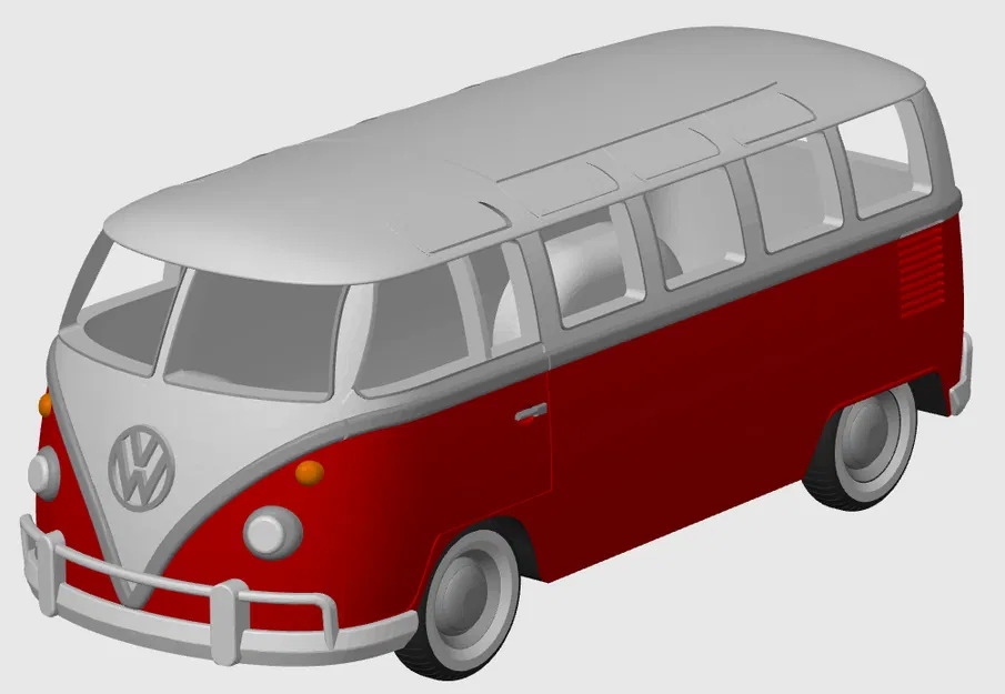 VW T1 Bus Samba “Bulli” Kit Card – Mô hình lắp ráp - Image 3
