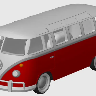 VW T1 Bus Samba “Bulli” Kit Card – Mô hình lắp ráp