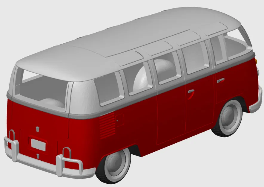VW T1 Bus Samba “Bulli” Kit Card – Mô hình lắp ráp - Image 4