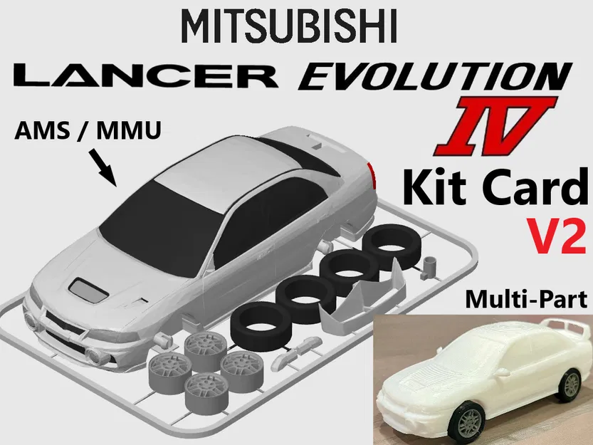 Kit Card Mitsubishi Lancer Evolution 4 (Evo IV) – In & Lắp Ráp - Image 1