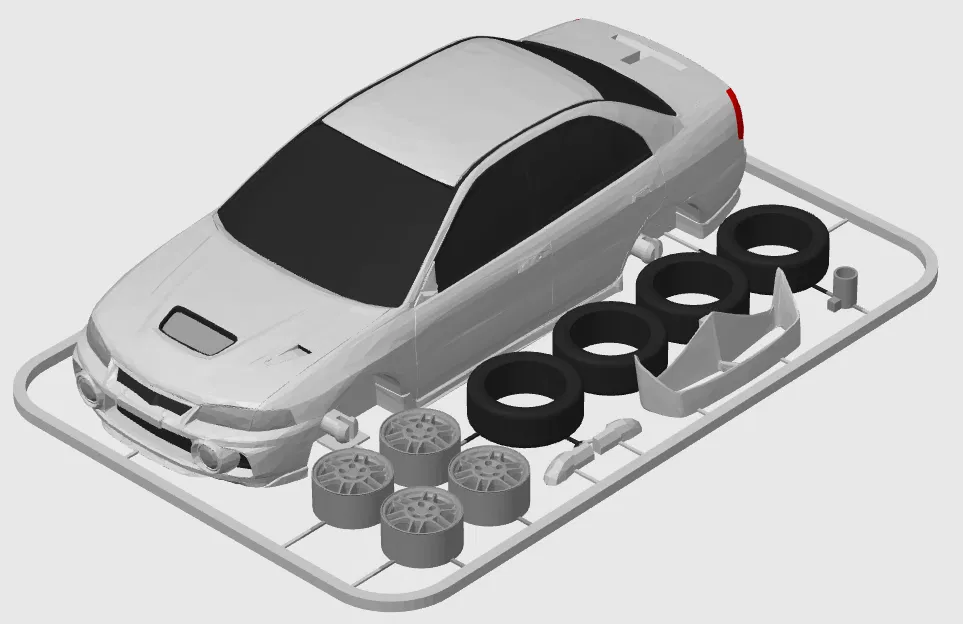 Kit Card Mitsubishi Lancer Evolution 4 (Evo IV) – In & Lắp Ráp - Image 8