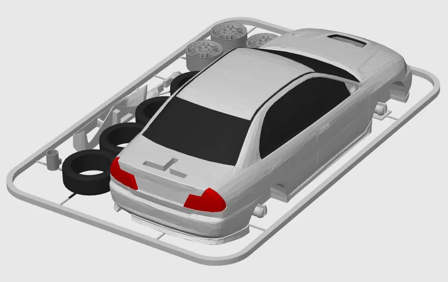 Kit Card Mitsubishi Lancer Evolution 4 (Evo IV) – In & Lắp Ráp - Image 9
