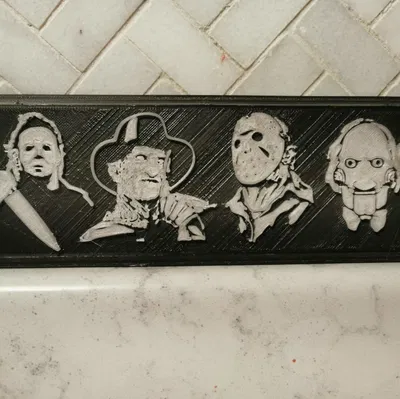 Tấm Biển Kinh Dị 4 Tượng Đài Hắc Ám - Trang Trí Độc Đáo