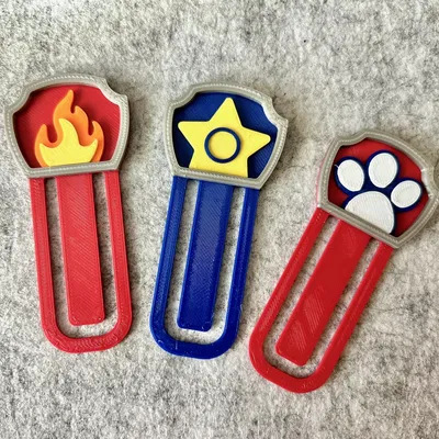 Bookmark Paw Patrol // Lesezeichen với badge Paw Patrol