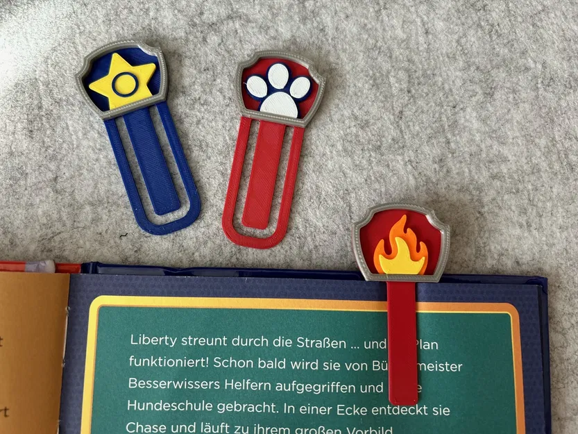 Bookmark Paw Patrol // Lesezeichen với badge Paw Patrol - Image 3