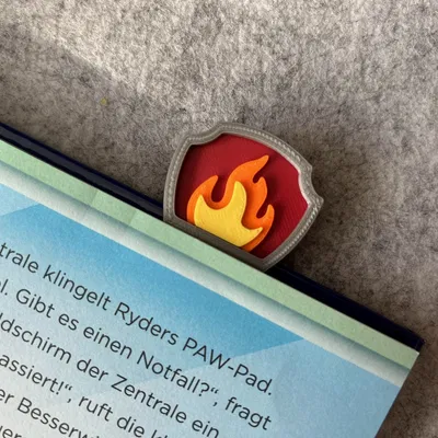 Bookmark Paw Patrol // Lesezeichen với badge Paw Patrol