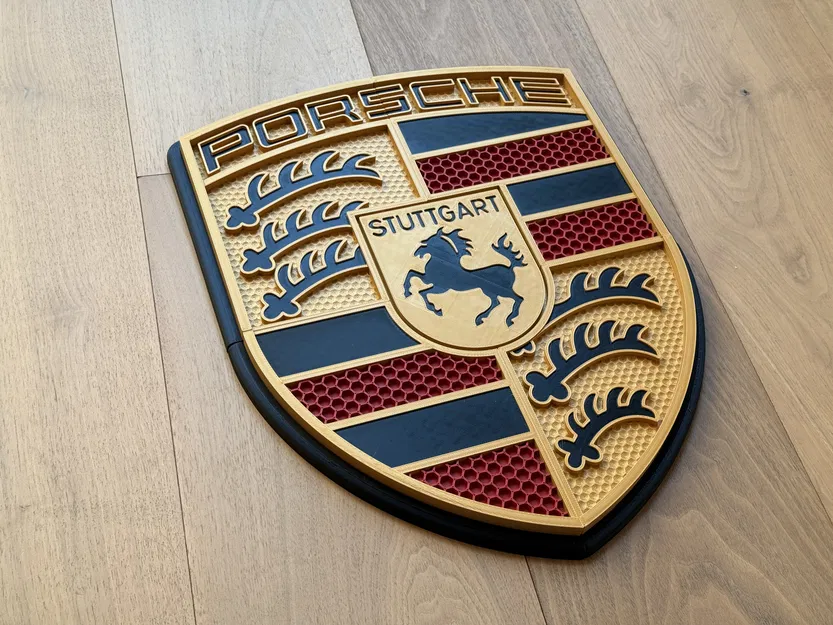 Biểu Tượng Porsche "Ultimate" Khổng Lồ - Mô Hình In 3D 5 Mảnh - Image 3