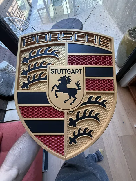 Biểu Tượng Porsche "Ultimate" Khổng Lồ - Mô Hình In 3D 5 Mảnh - Image 6