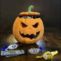Hũ/Khay kẹo hình bí ngô có nắp (Kürbis Süßigkeiten Topf / pumpkin candy pot) - Thumbnail 2