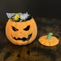 Hũ/Khay kẹo hình bí ngô có nắp (Kürbis Süßigkeiten Topf / pumpkin candy pot) - Thumbnail 3