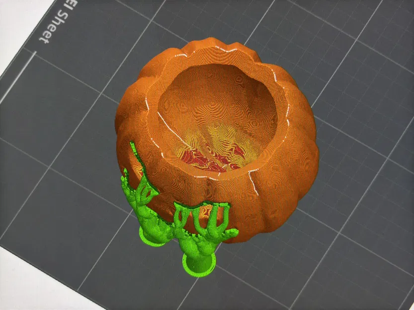 Hũ/Khay kẹo hình bí ngô có nắp (Kürbis Süßigkeiten Topf / pumpkin candy pot) - Image 6