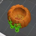 Hũ/Khay kẹo hình bí ngô có nắp (Kürbis Süßigkeiten Topf / pumpkin candy pot) - Thumbnail 6