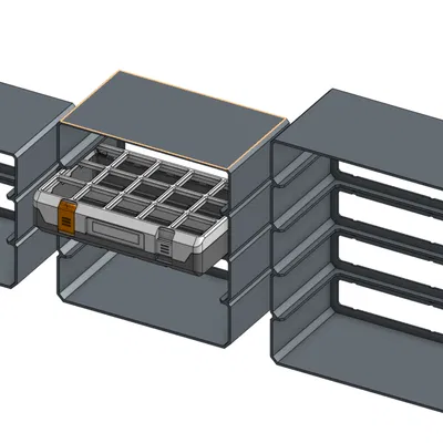 Kệ Parametric cho Modern Gridfinity Case (Gridfinity)