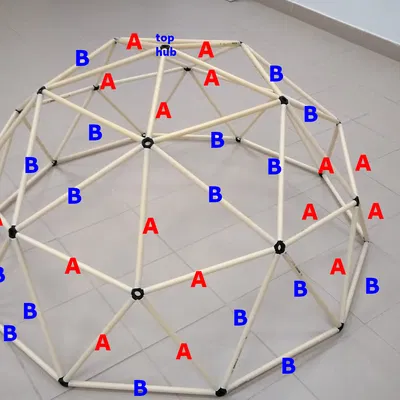 Fast dome – Bộ hub in 3D dựng geodesic dome