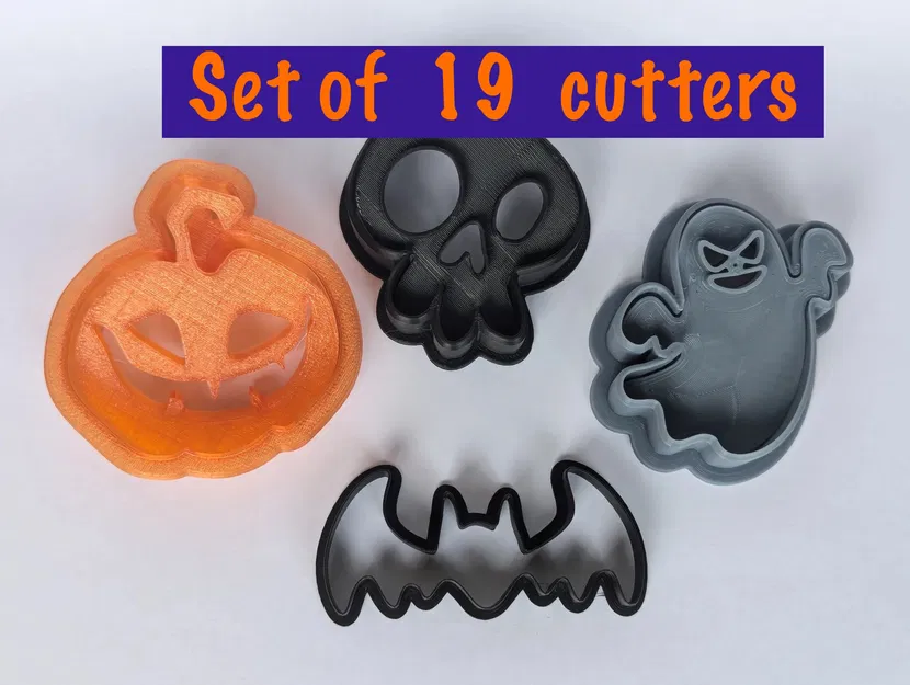 Bộ khuôn cắt bánh quy Halloween (Set of halloween cookie cutters) - Image 1