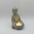 Tượng Phật Thiền Định Trang Trí Kiêm Đế Đèn Nến - Thumbnail 1