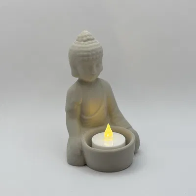 Tượng Phật Thiền Định Trang Trí Kiêm Đế Đèn Nến