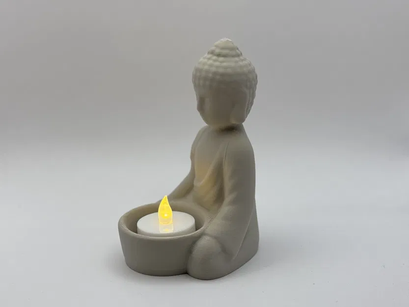 Tượng Phật Thiền Định Trang Trí Kiêm Đế Đèn Nến - Image 2