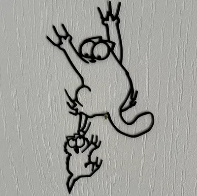 Tranh Dán Tường 3D Mèo Simon Số 7 - Trang Trí Độc Đáo