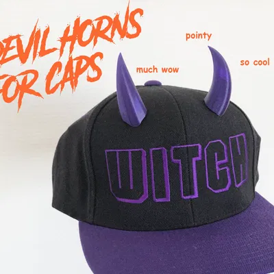Sừng quỷ cho mũ snapback (Devil horns for cap)