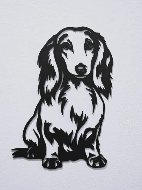 Tranh Gắn Tường 3D Hình Chó Dachshund Độc Đáo - Image 1