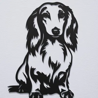 Tranh Gắn Tường 3D Hình Chó Dachshund Độc Đáo