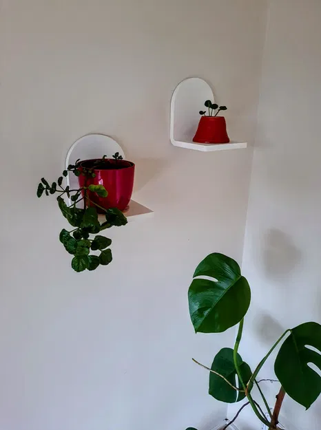 Kệ treo tường mini để cây (Mini plant shelf / floating shelf) - Image 1