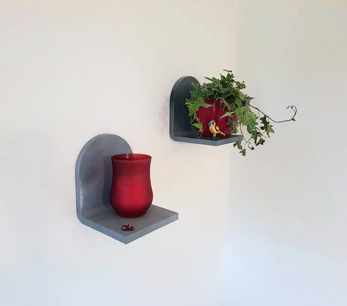 Kệ treo tường mini để cây (Mini plant shelf / floating shelf) - Image 2