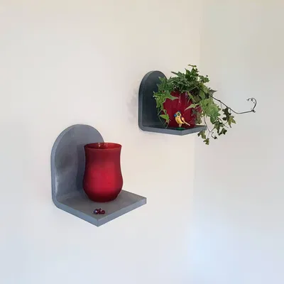 Kệ treo tường mini để cây (Mini plant shelf / floating shelf)