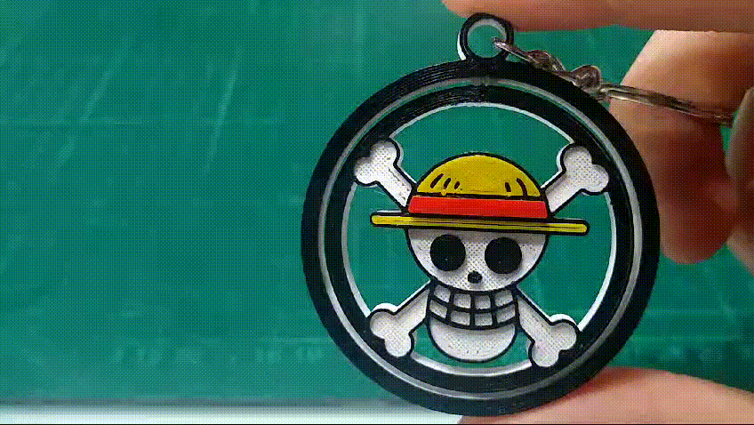 Móc Khóa One Piece Quay Vòng - Phụ Kiện Độc Đáo Cho Fan - Thumbnail 1