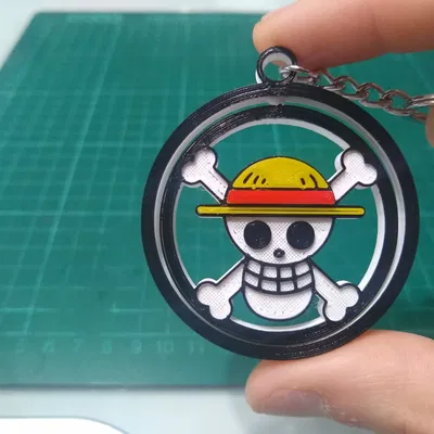 Móc Khóa One Piece Quay Vòng - Phụ Kiện Độc Đáo Cho Fan