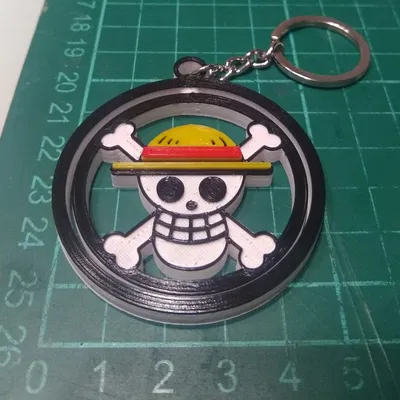 Móc Khóa One Piece Quay Vòng - Phụ Kiện Độc Đáo Cho Fan