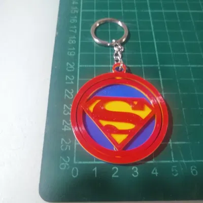 Móc Khóa Superman Keychain Dạng Xoay