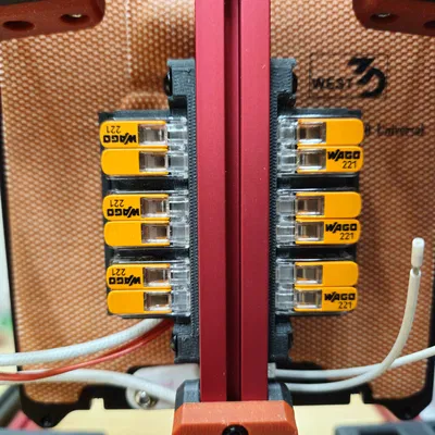 Giá đỡ WAGO 221 cho thanh nhôm định hình 1515 bằng OpenSCAD