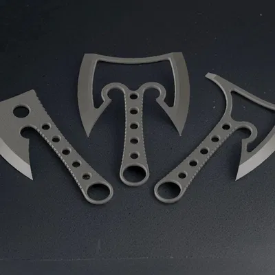 Bộ 3 Rìu Ném Đa Năng 3D - Đạo Cụ Cosplay & Trang Trí