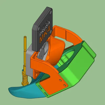 MK4S - Ốp gió Hotend-Fan & ngàm giữ Print-Fan