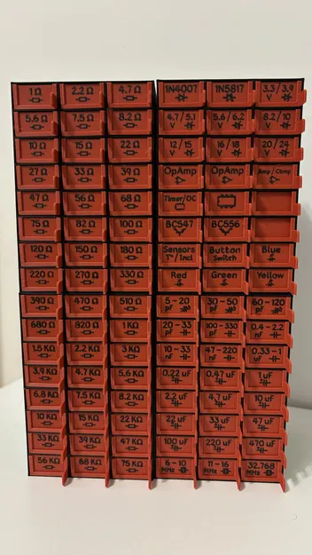 Hộp đựng linh kiện điện tử có ngăn kéo - Image 1