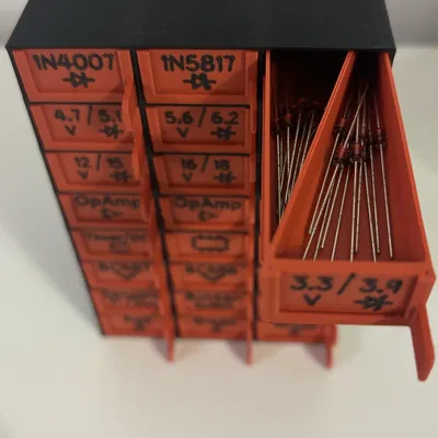 Hộp đựng linh kiện điện tử có ngăn kéo