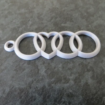 Móc Khóa Audi Hình Trái Tim - Quà Tặng Độc Đáo Cho Tín Đồ Xe Audi